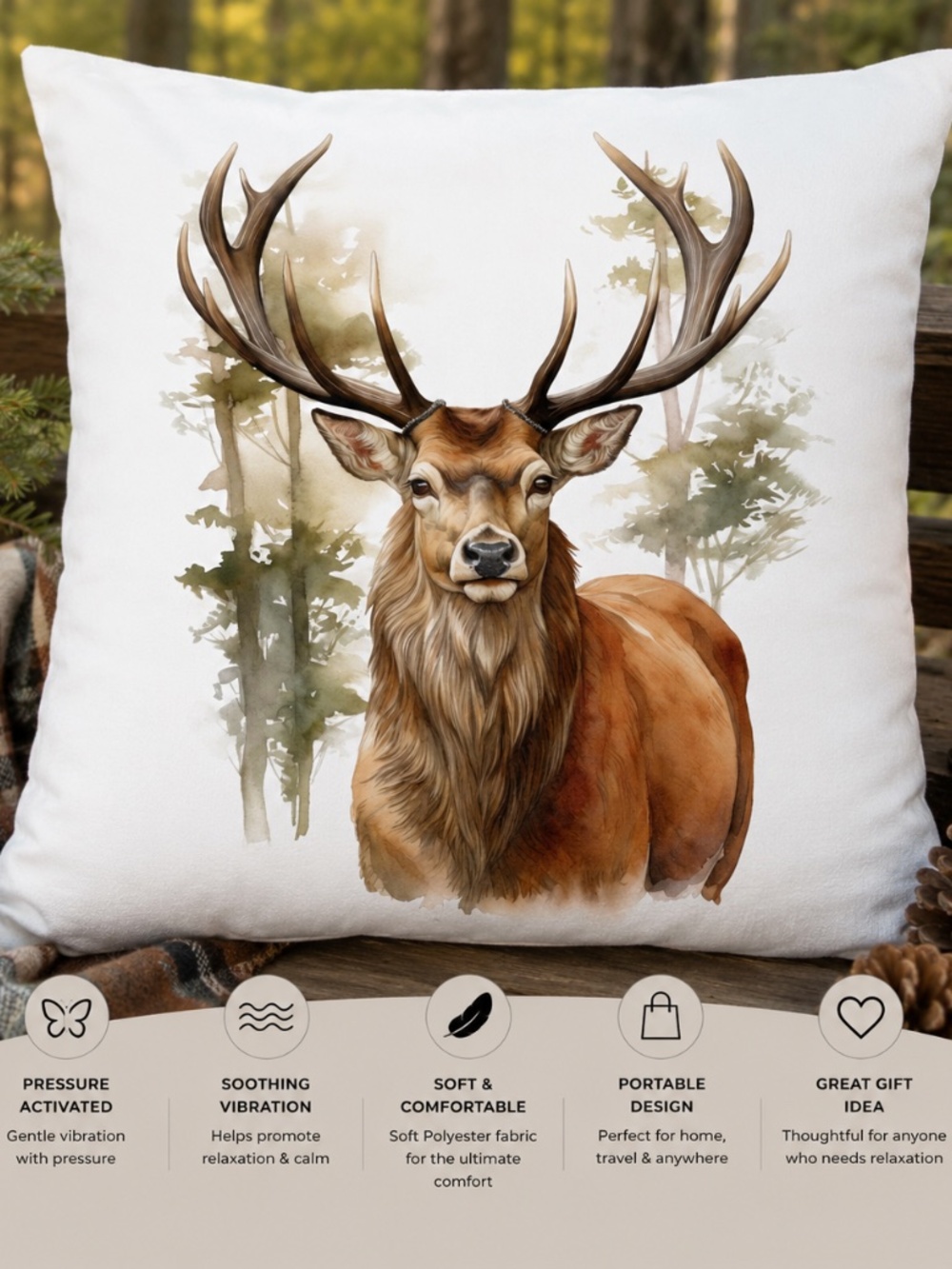 Deer Pressure Activated Massage Pillow